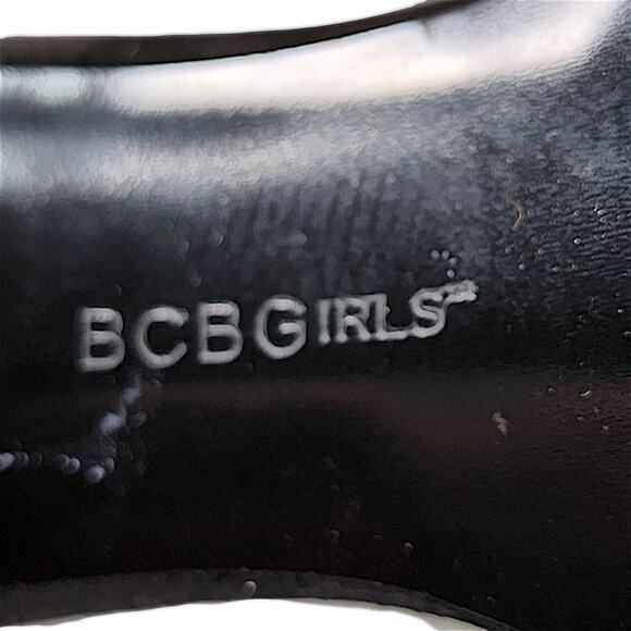 BCBGirls T Strap Heels sz 8B Women Black Suede Leather 4" Retro 1940s Whimsigoth - Picture 9 of 11